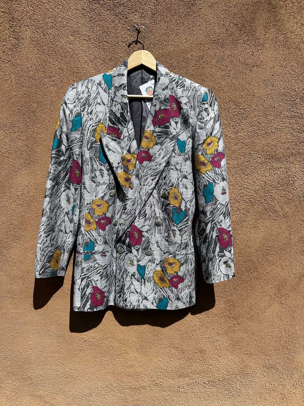 1980's Michi Moon for Sanyo Floral Blazer - image 1