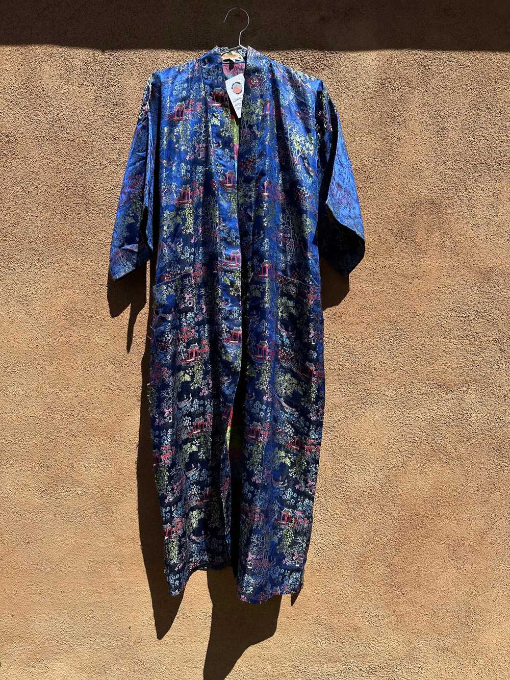 Chinese Silk Long Robe with Belt - image 6