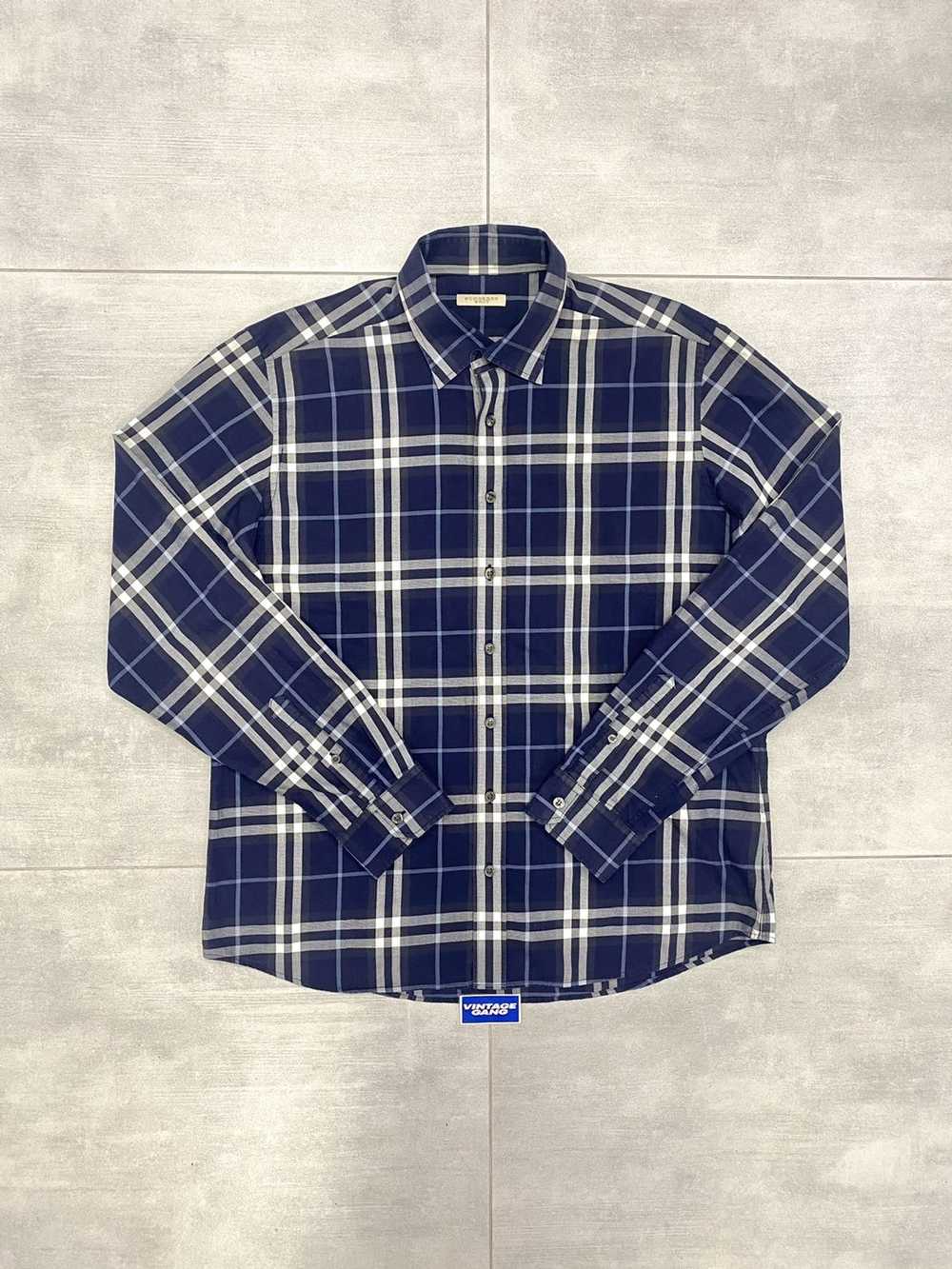 Burberry Burberry British Shirt Blue RARE 🔥 US L - image 1