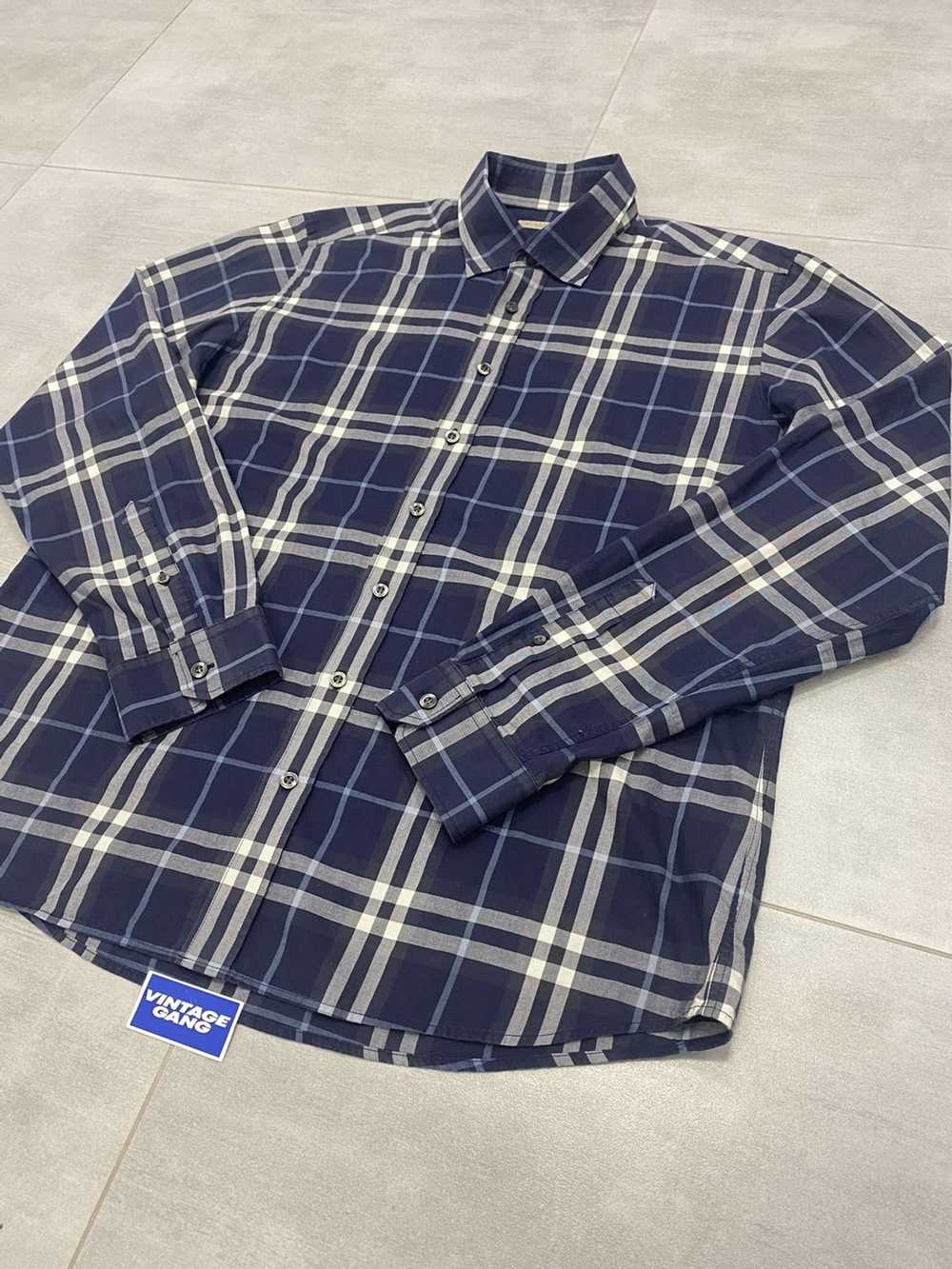 Burberry Burberry British Shirt Blue RARE 🔥 US L - image 2