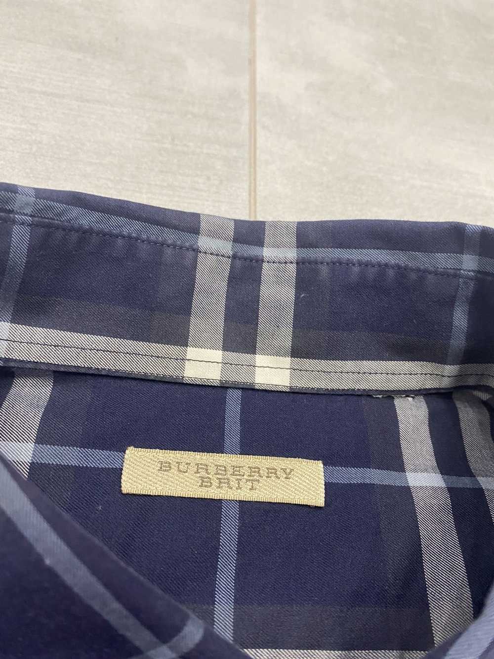 Burberry Burberry British Shirt Blue RARE 🔥 US L - image 3