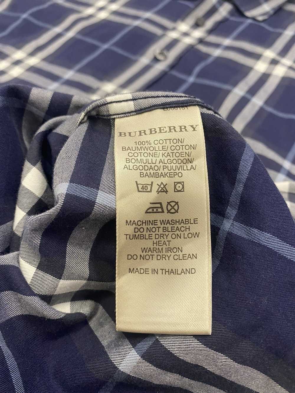 Burberry Burberry British Shirt Blue RARE 🔥 US L - image 5