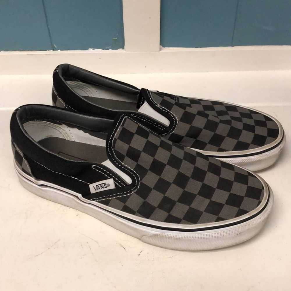 Vans VANS Slip On Skate Shoes Black Gray Men Size… - image 3