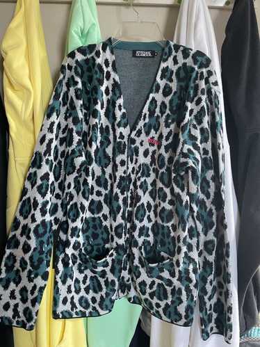 Hysteric Glamour Blue / White Leopard Print Cardig