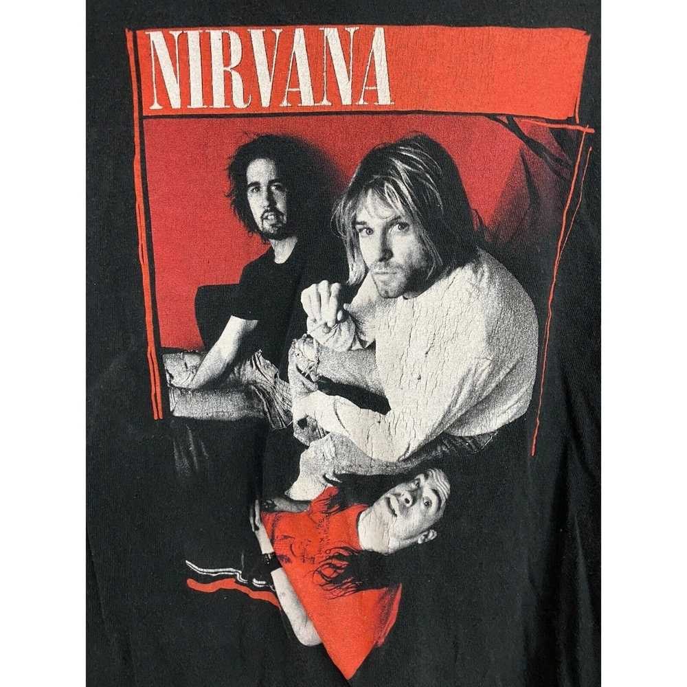 Band Tees × Vintage VTG Y2K Nirvana Kurt Cobain G… - image 2