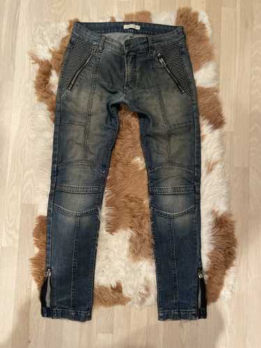 Pierre Balmain レディース ジップ付きグレージーンズ レディースデニムコレクション | BALMAIN