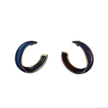 Jewelry 1980s Stud Enamel Earrings