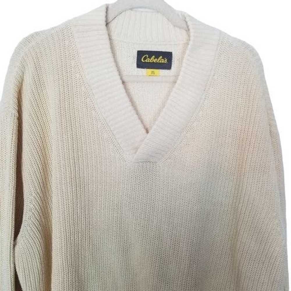 Cabelas Cabela's 2XL Knitted Long Sleeves V-Neck … - image 2