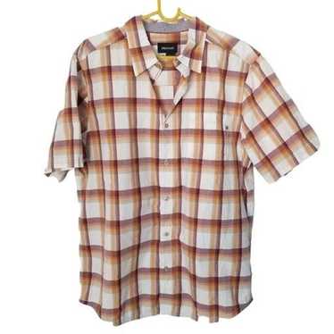 Marmot Marmot L Plaid Organic Cotton Short Sleeve… - image 1