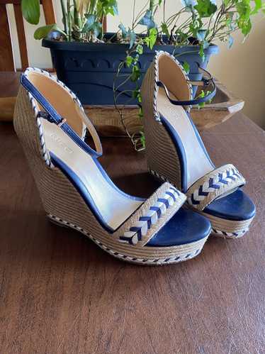 Gucci Gucci Tiffany Espadrille Wedge Sandal Navy W