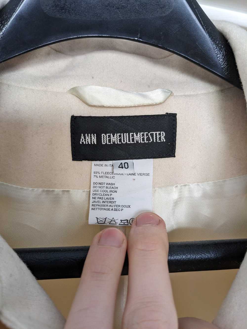 Ann Demeulemeester Napoleon Jacket Wool with Metal - image 2