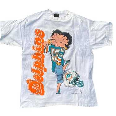 80s Vintage Dan Marino #13 Miami Dolphins NFL Football Children's Kids Toddler Silvil Jersey T-Shirt - Youth 4T