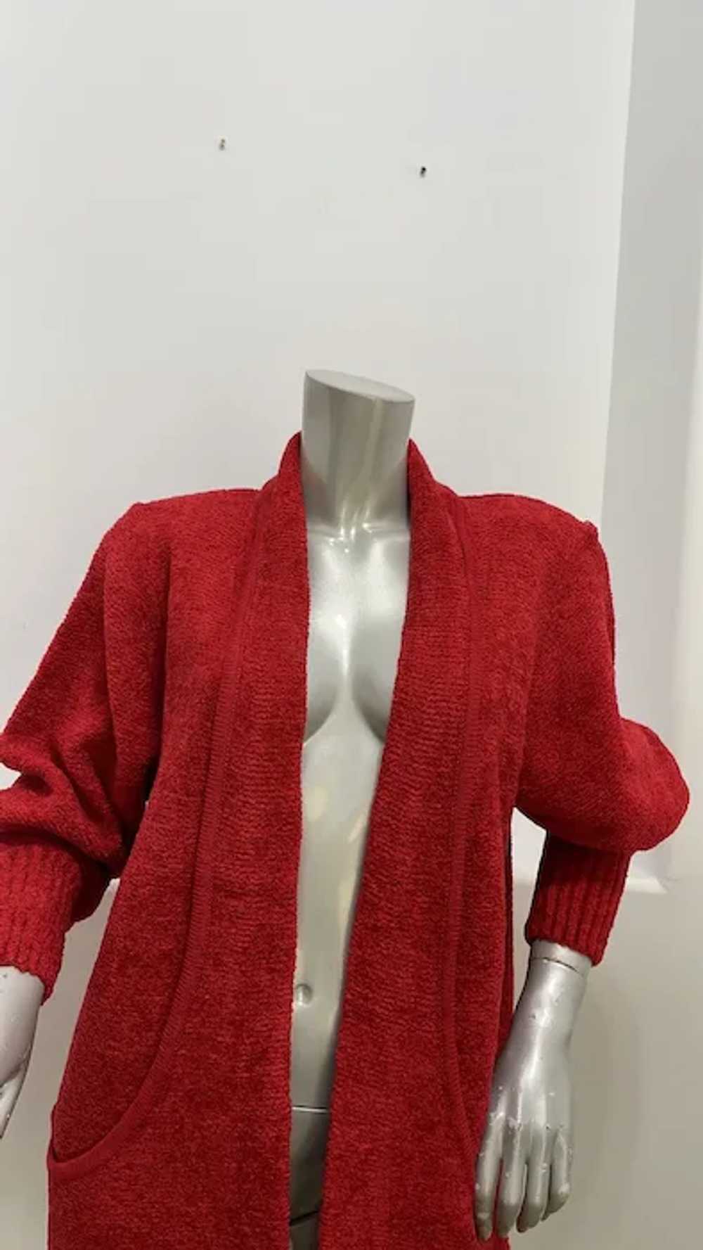 Vintage 90’s Side Effects Red Fuzzy Knit Sweater … - image 6