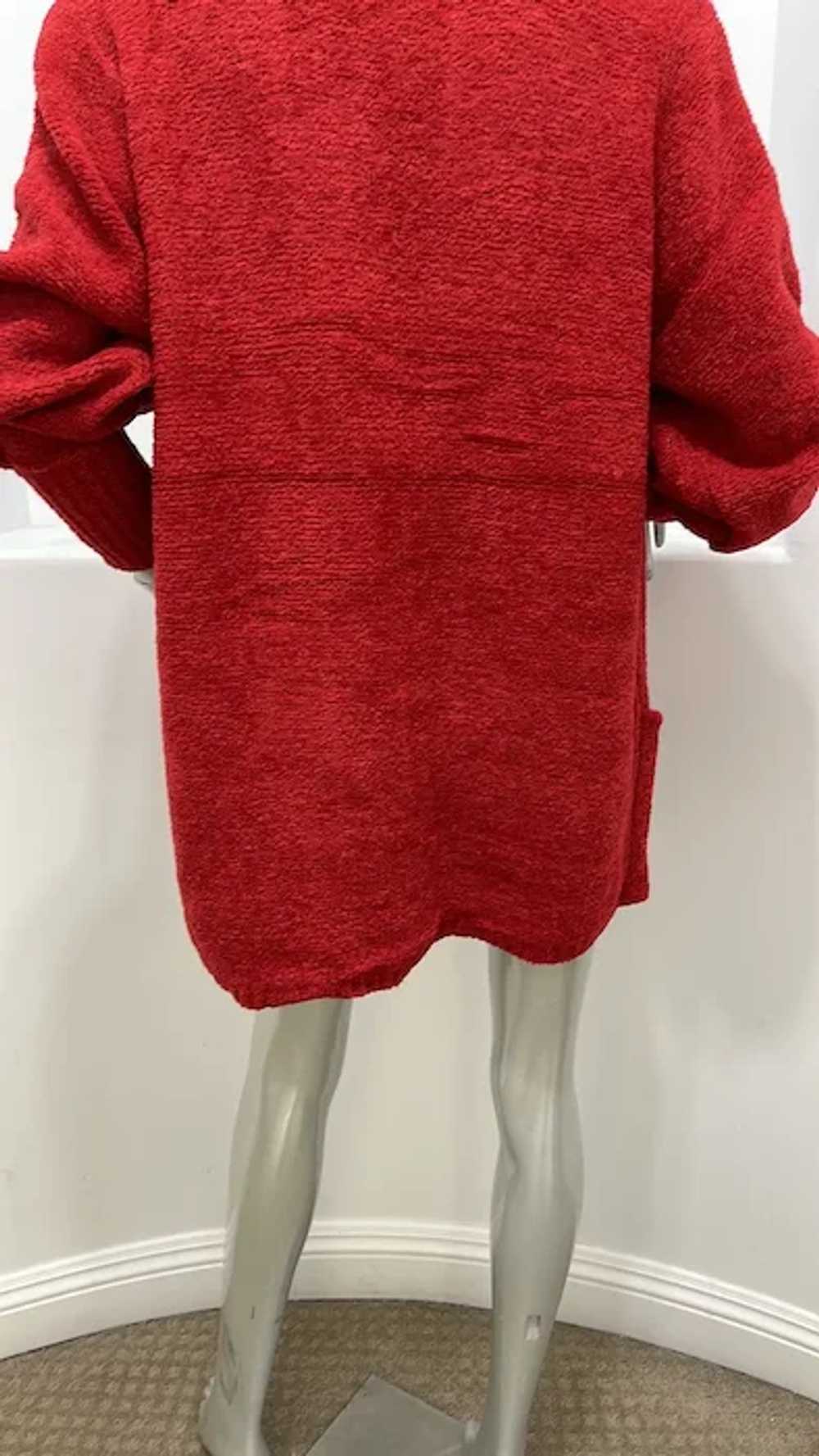 Vintage 90’s Side Effects Red Fuzzy Knit Sweater … - image 7