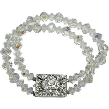 Vintage Rhinestone Crystal Bracelet - image 1