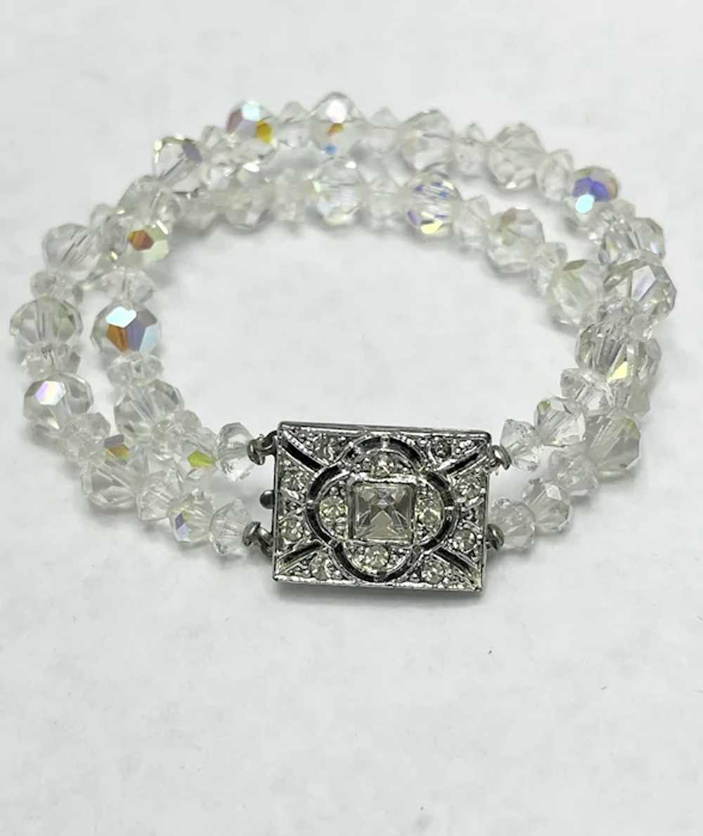Vintage Rhinestone Crystal Bracelet - image 3