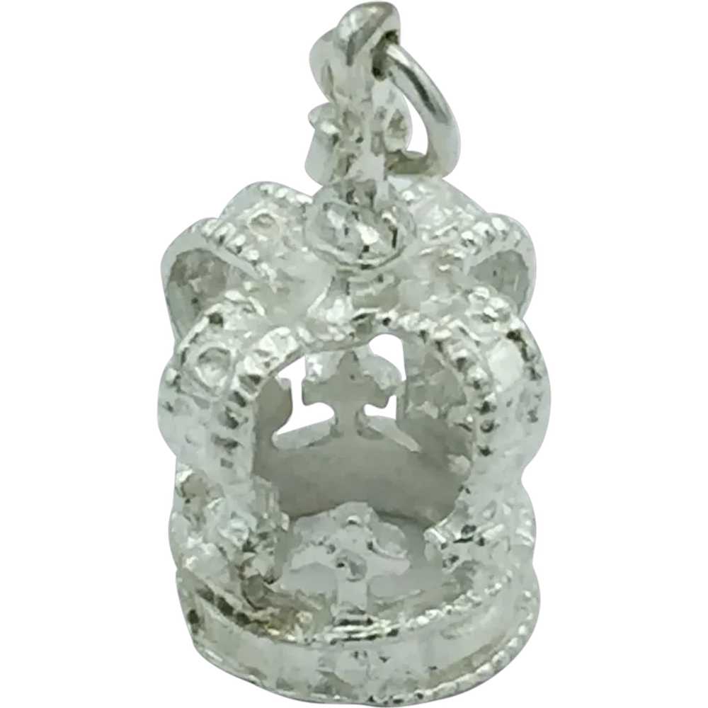 Sterling Silver Crown Pendant - image 1