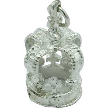 Sterling Silver Crown Pendant - image 1