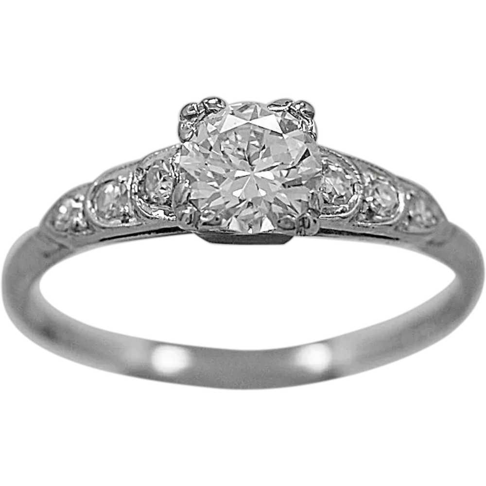 Art Deco .50ct. Diamond Antique Engagement - Fash… - image 1