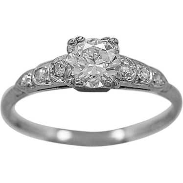 Art Deco .50ct. Diamond Antique Engagement - Fash… - image 1