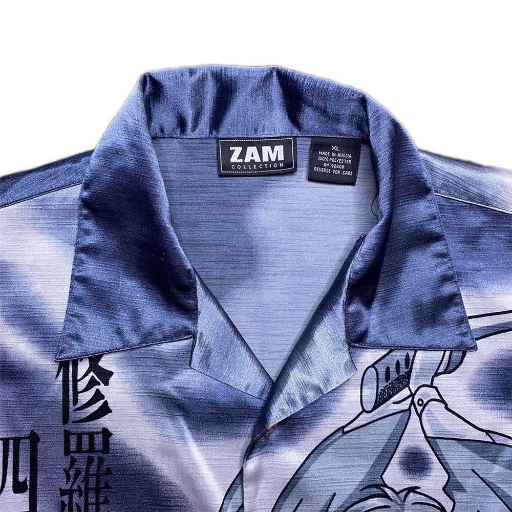 Vintage Zam Collection Blue Anime Swordsman Shirt - image 3