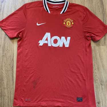 Vintage Soccer Jersey, Nike English Premier Manchester United FC 2011-2012 Community Shield Champion Jersey Authentic Nike Wayne Rooney 10 Shirt Large