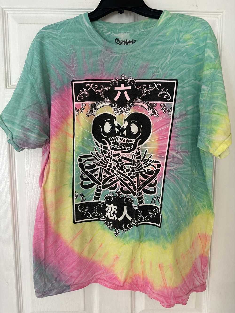 Vintage Spencers 2 kissing skeletons psychedelic … - image 1