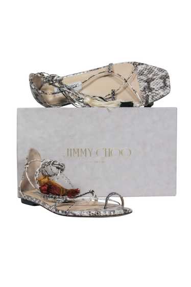 Jimmy Choo - Light & Dark Grey Snake Print Leather