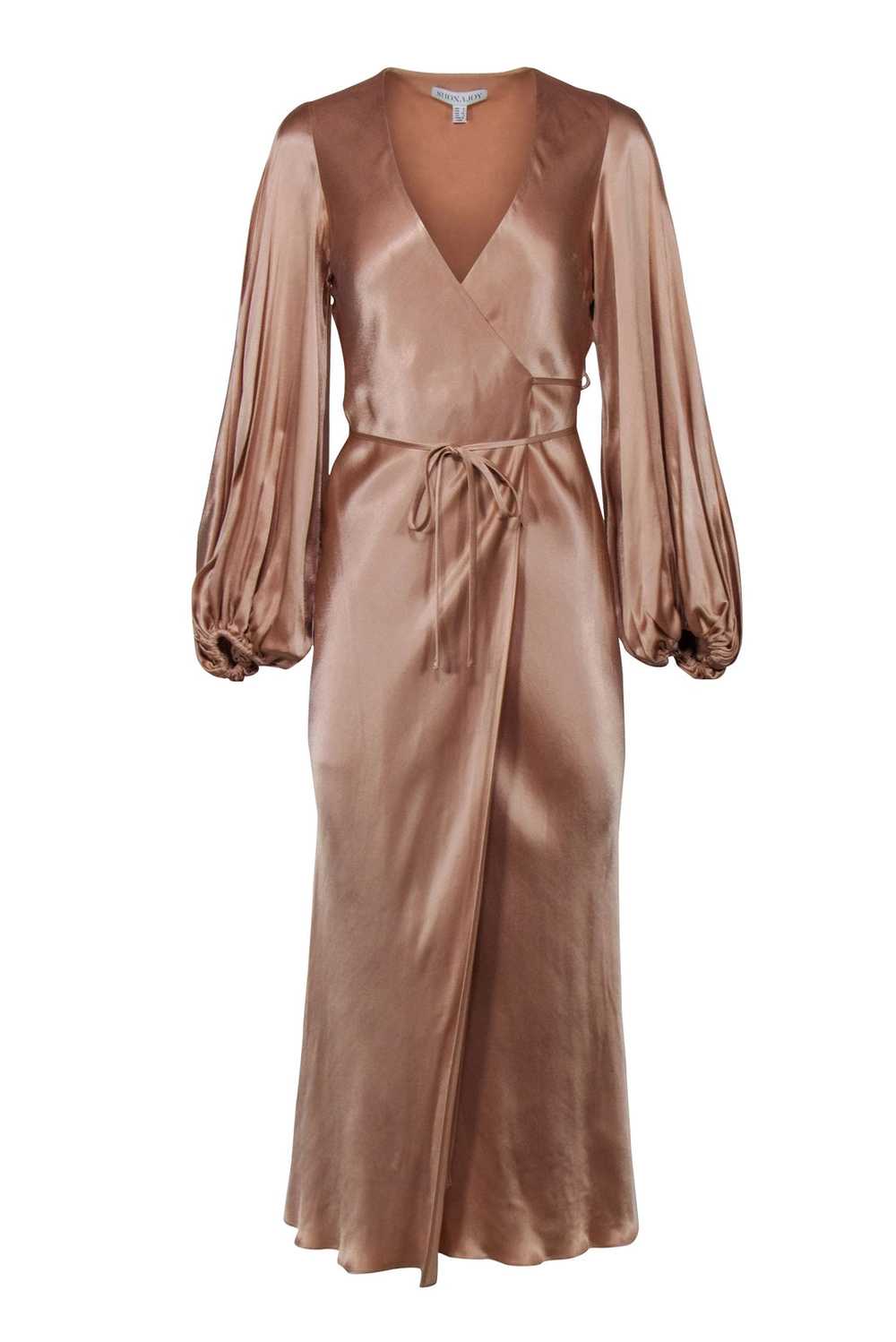 Shona Joy – Pink Puff Sleeve Wrap Maxi Dress Sz 2 - image 1