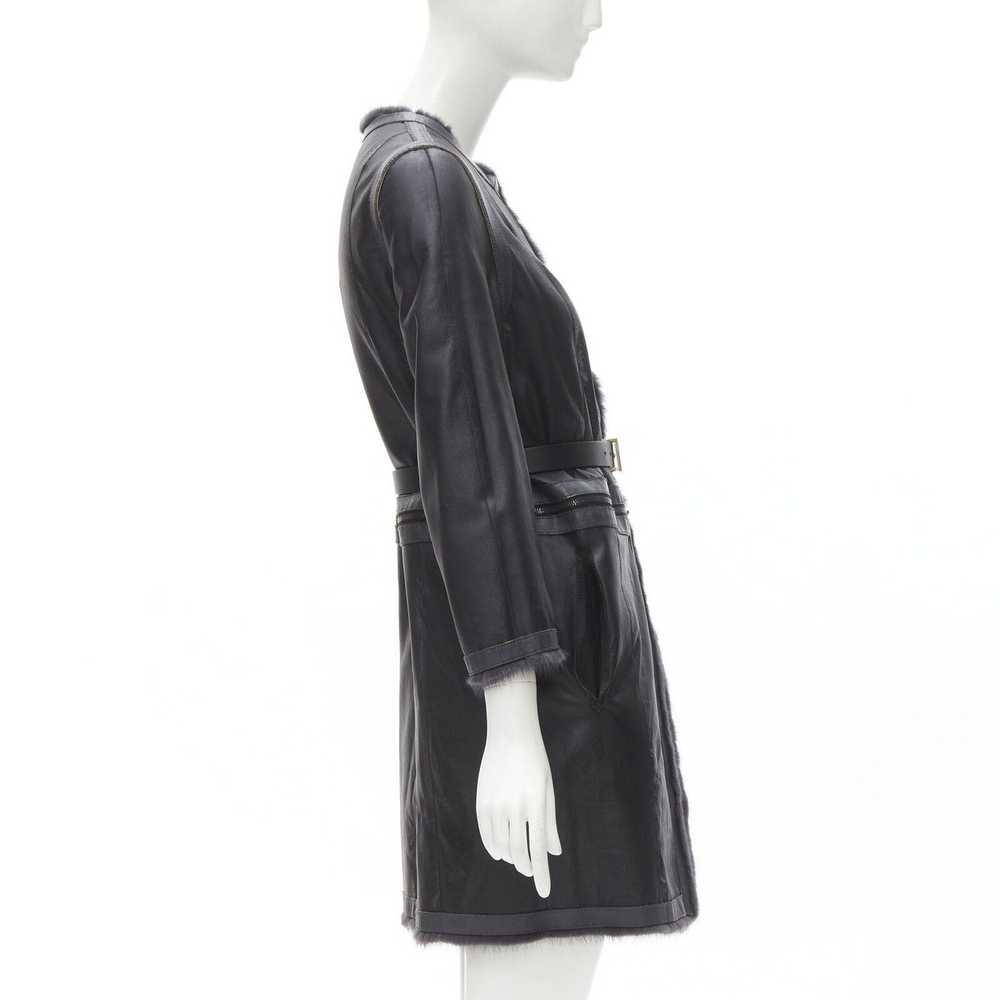 Fendi FENDI grey black fur leather 4-way reversib… - image 5