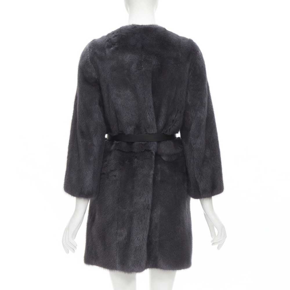 Fendi FENDI grey black fur leather 4-way reversib… - image 7