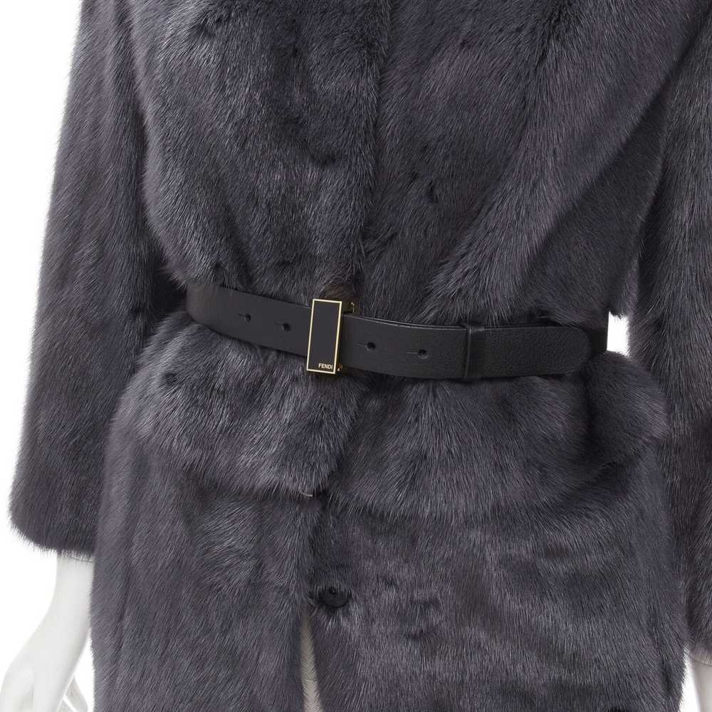 Fendi FENDI grey black fur leather 4-way reversib… - image 9