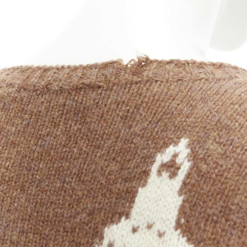 Prada PRADA 2015 100% shetland wool brown rocket … - image 8