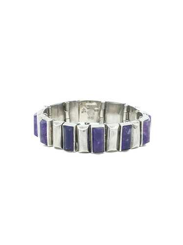 Mexican Sterling Silver and Amethyst Bracelet