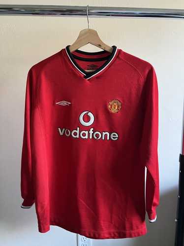 マンチェスター　Umbro Manchester United シャツ XL vtg Manchester United 90's blue jersey shirt Umbro L / XL