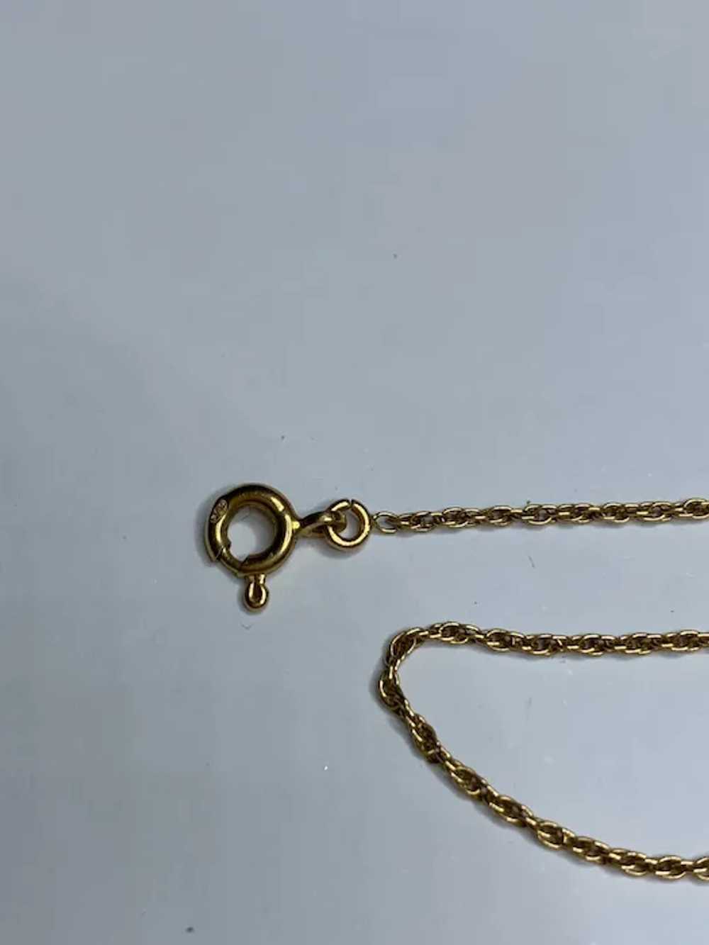 Vintage French 18 K gold twist rope chain - image 3