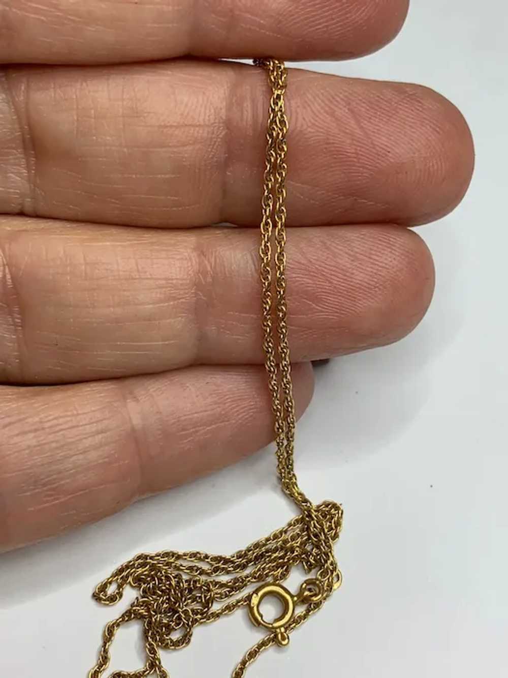 Vintage French 18 K gold twist rope chain - image 4