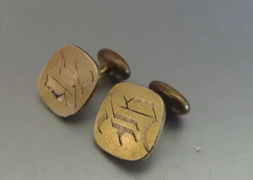 Pair of Early 20th Century Gold Filled Cufflinks … - image 3