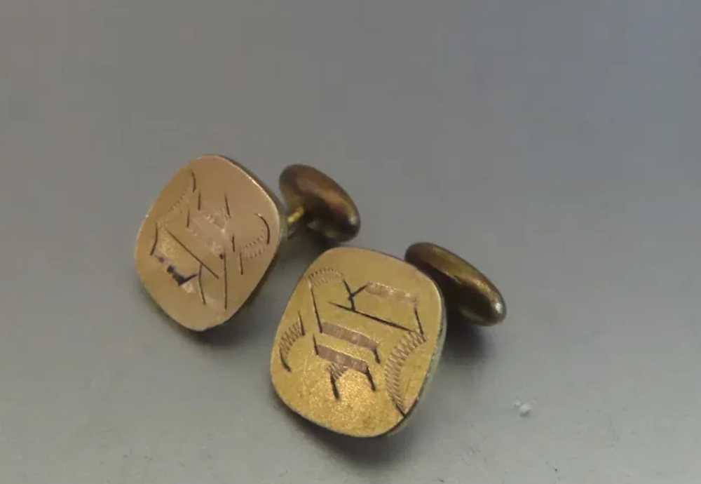 Pair of Early 20th Century Gold Filled Cufflinks … - image 5