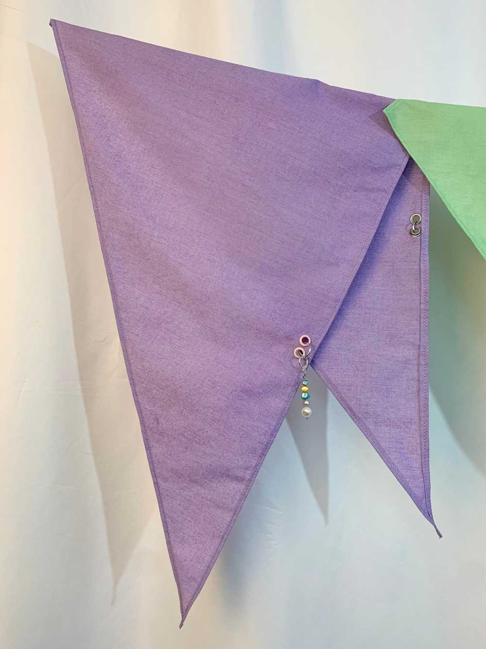 SJ X COC earring triangle scarf- lilac - image 5