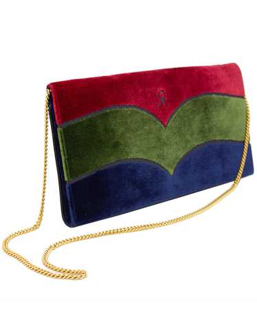 Roberta Di Camerino Velvet Colour Block Clutch