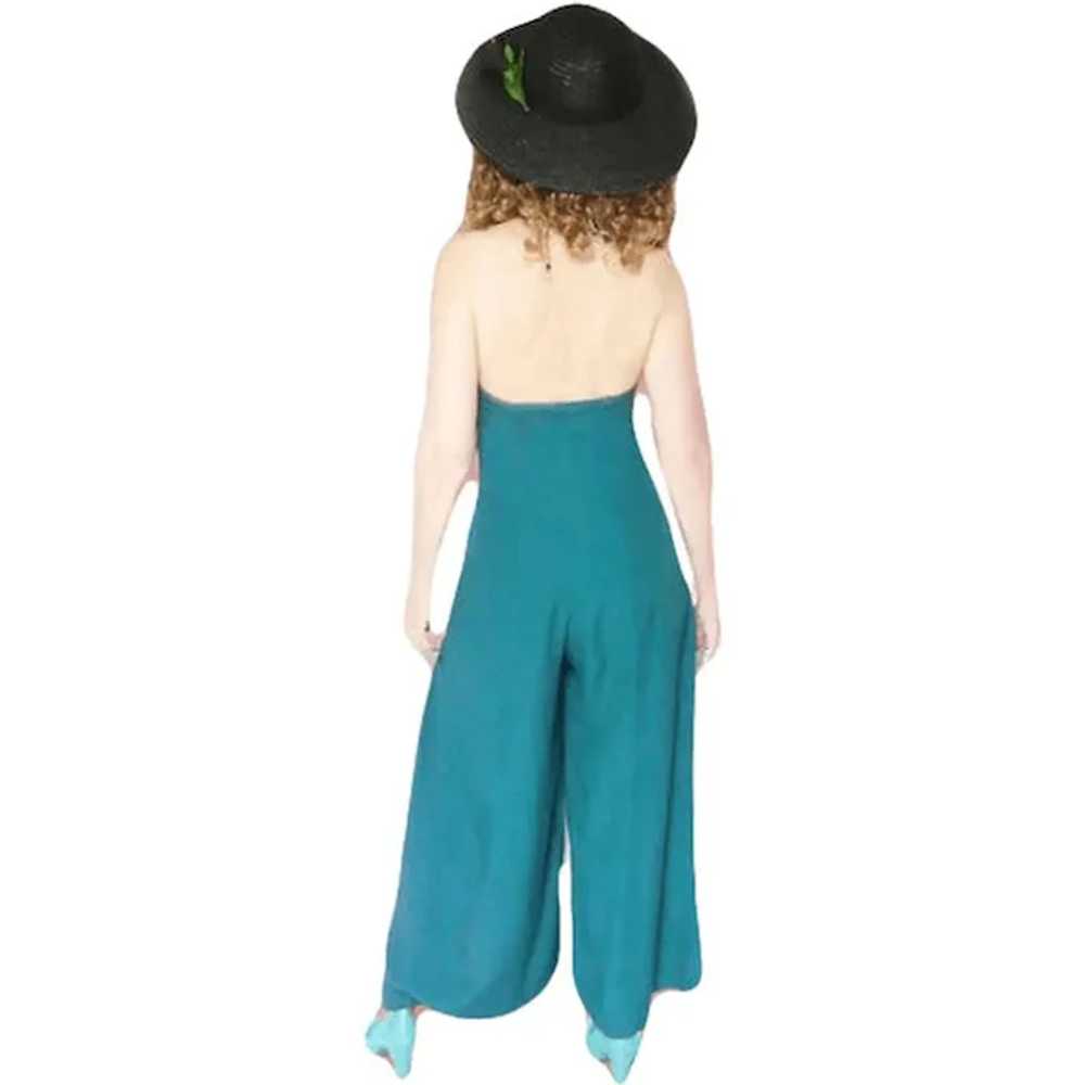 40s Style Palazzo Halter Jumpsuit Is 80s Wide Leg… - image 5