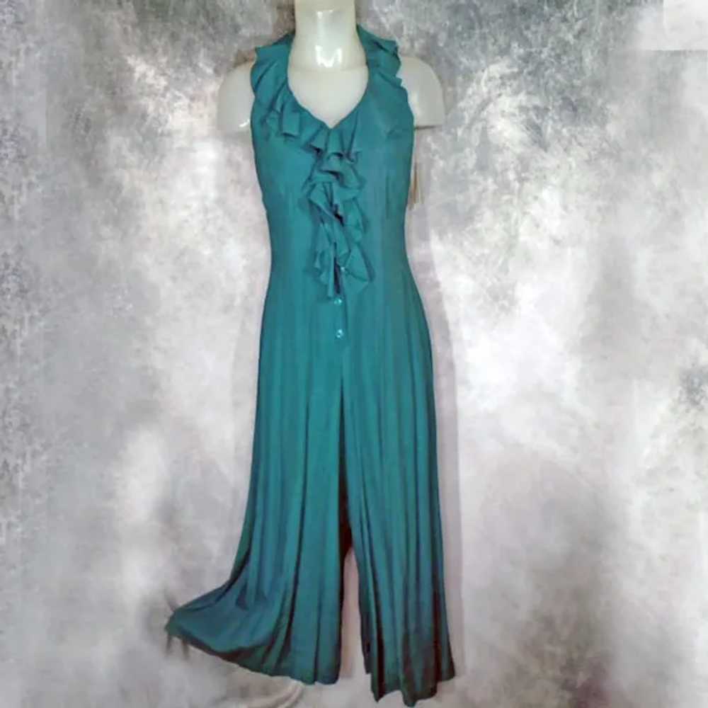 40s Style Palazzo Halter Jumpsuit Is 80s Wide Leg… - image 8