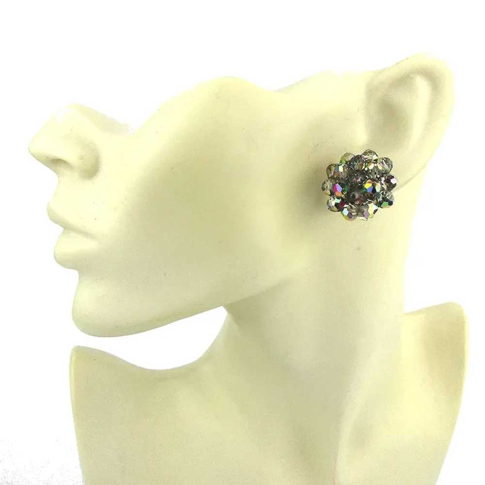 LAGUNA Aurora Borealis Crystal Clip Earrings - image 2