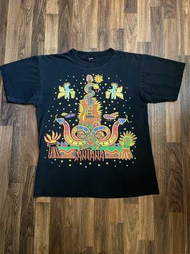 90s ビンテージ Tシャツ　SANTANA HEAVEN SMILE VTG 90s Carlos Santana Heaven Smiles T Shirt XLarge Michael