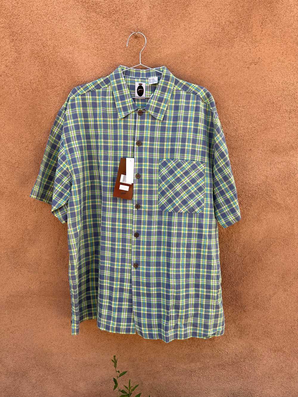 1980's Original Bugle Boy Plaid Shirt - image 1