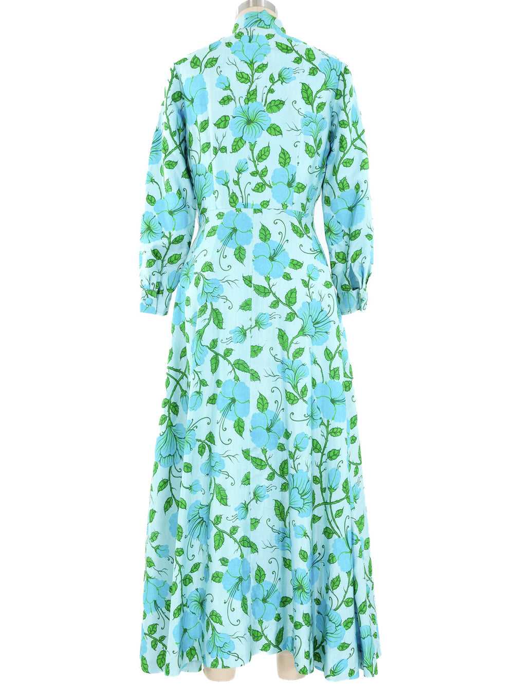Aqua Thai Silk Maxi Gown - image 4