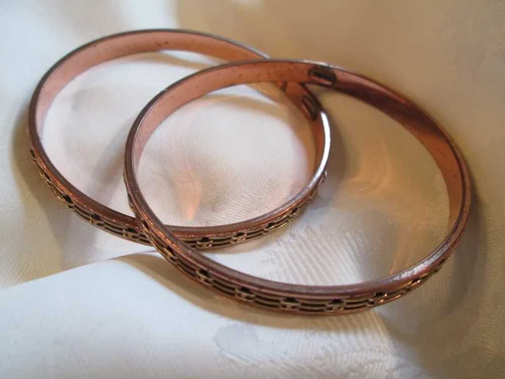 Set of Two Renoir Copper Bangles Bracelets - image 2