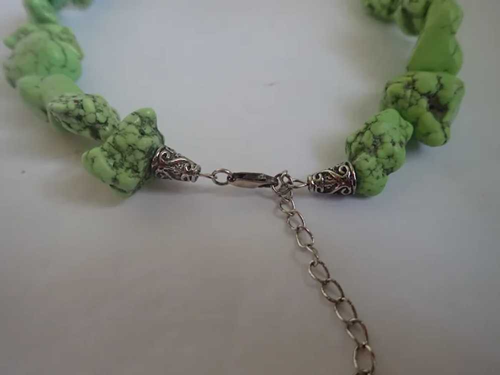 Chunky Dyed Howlite Nugget Necklace 18" - image 3