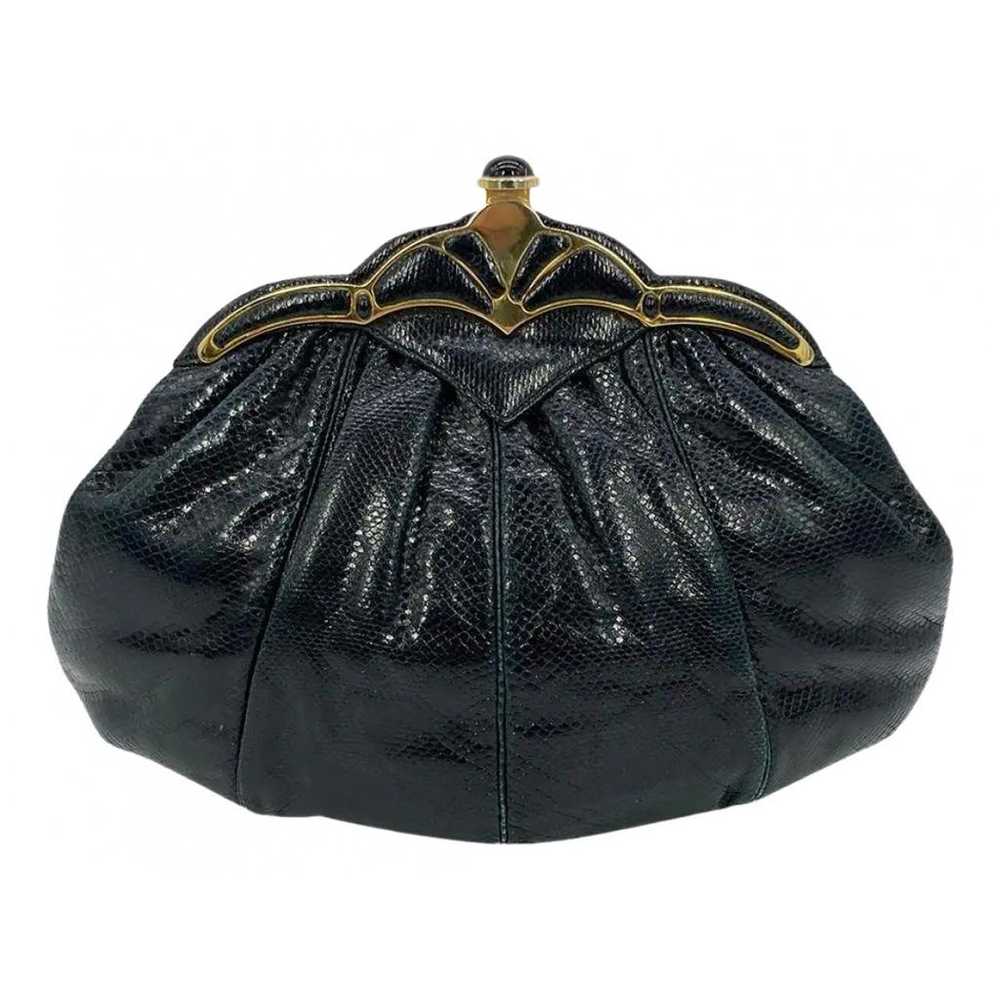 Judith Leiber Linen clutch bag - image 1